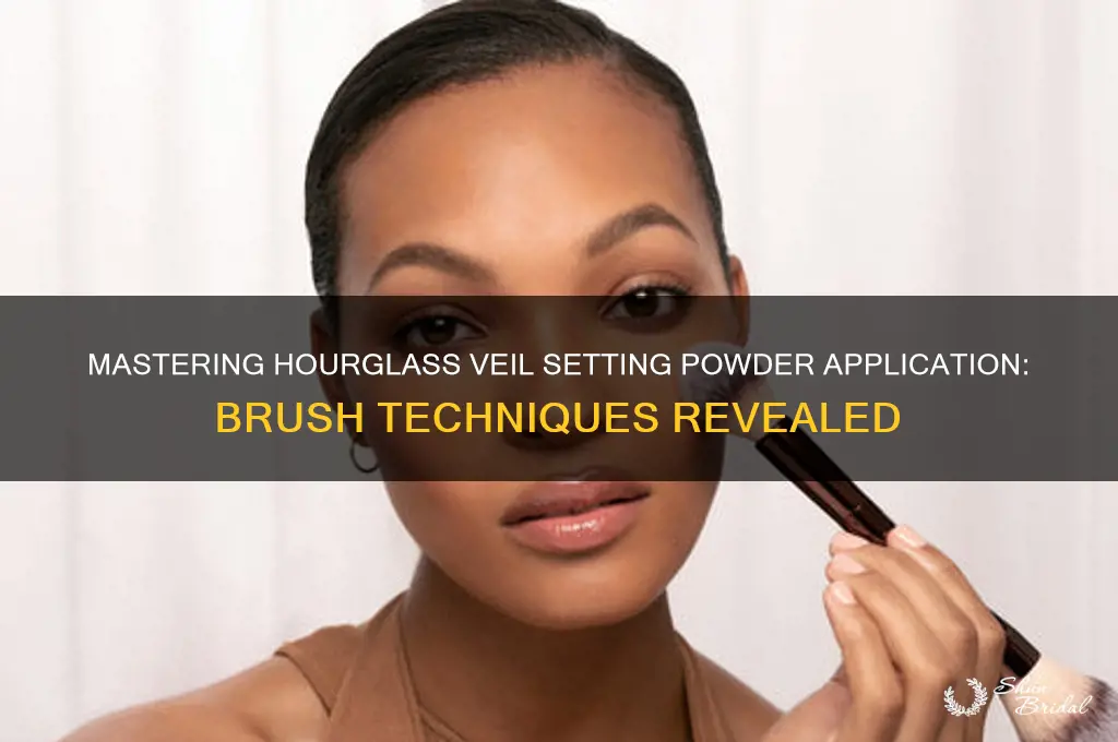 how to get hourglass veil setting powder onto a brush