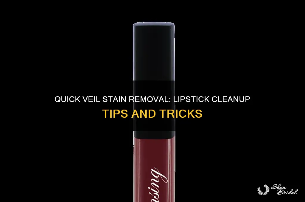 how to get lipstick out of a veil