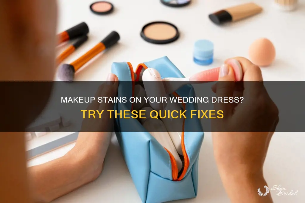 how to get makeup off a wedding dress