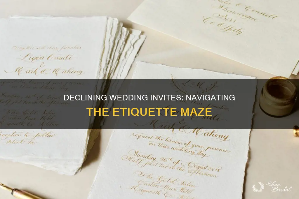 how to get out of a wedding invitation