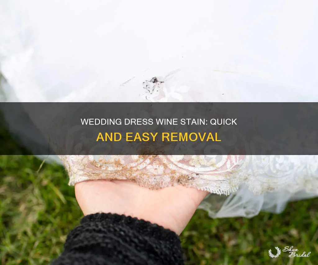 how to get red wine stain out of wedding dress