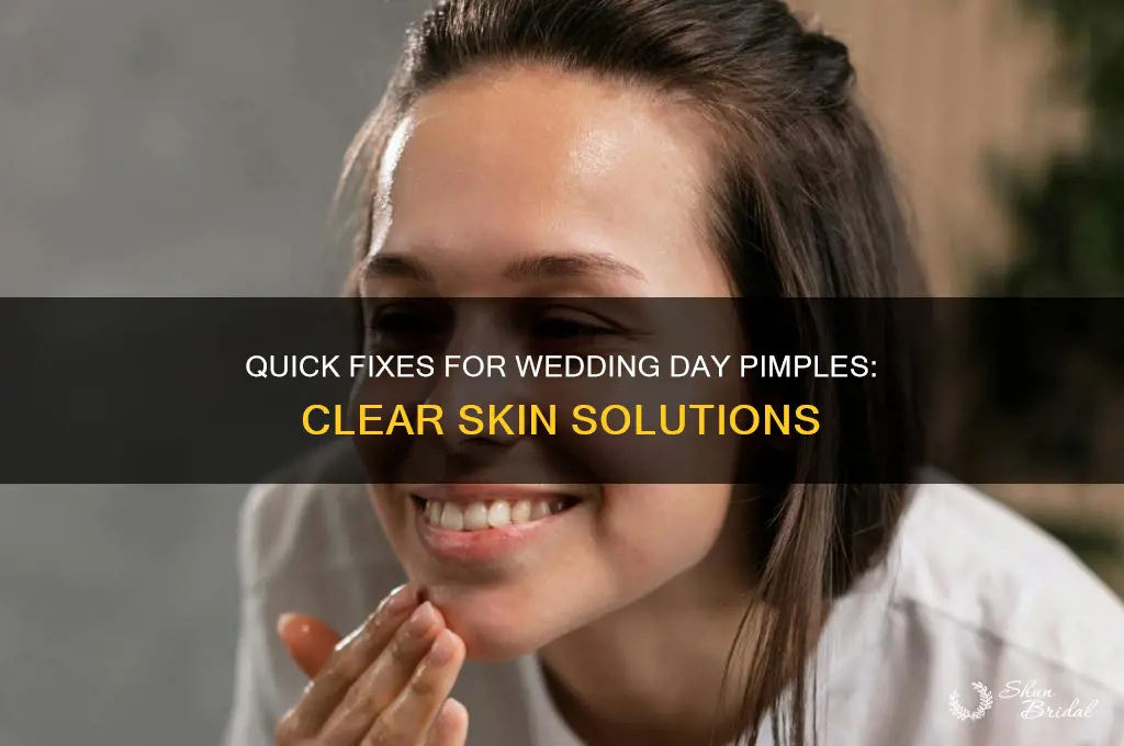 how to get rid of pimples on your wedding day