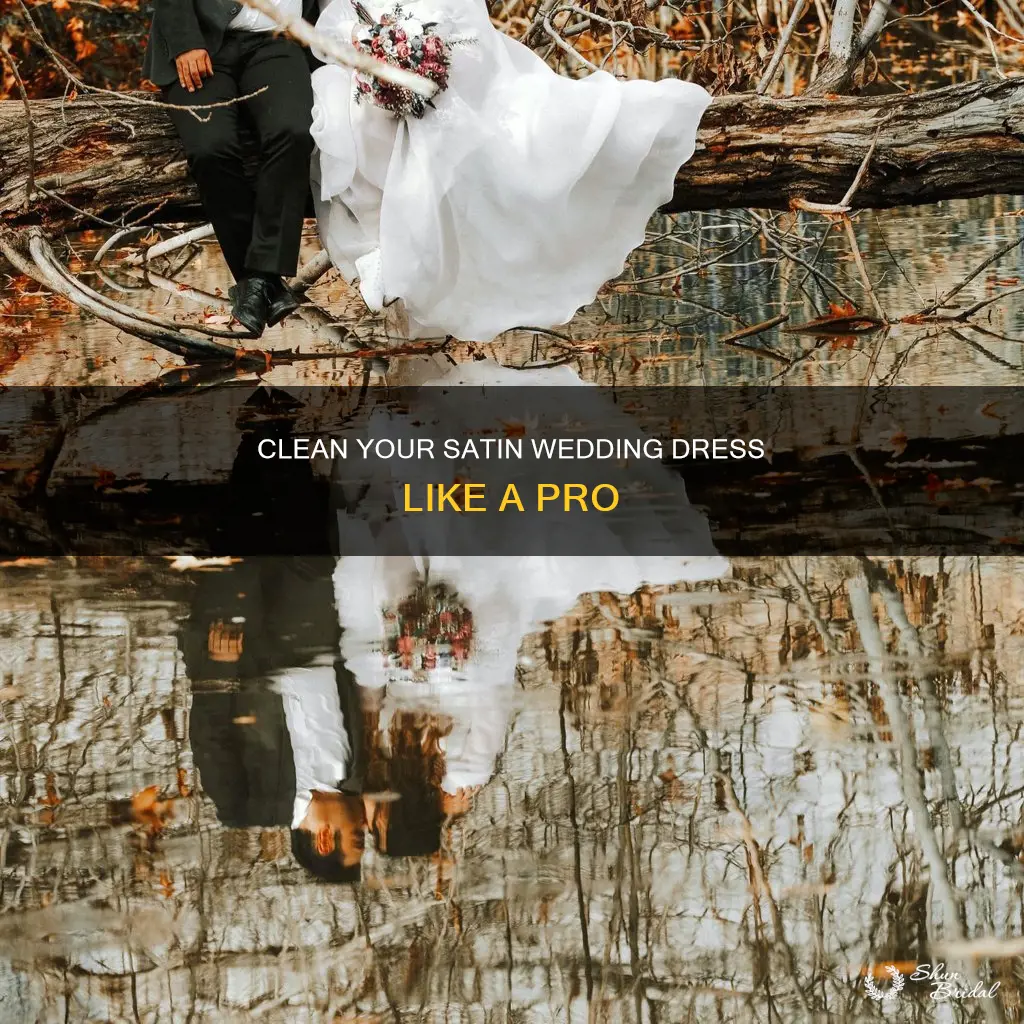 how to get stain out of satin like wedding dress