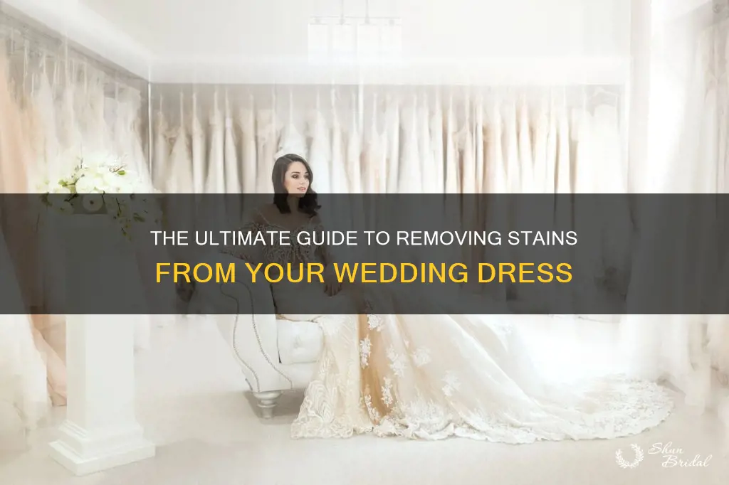 how to get stains out of wedding dress