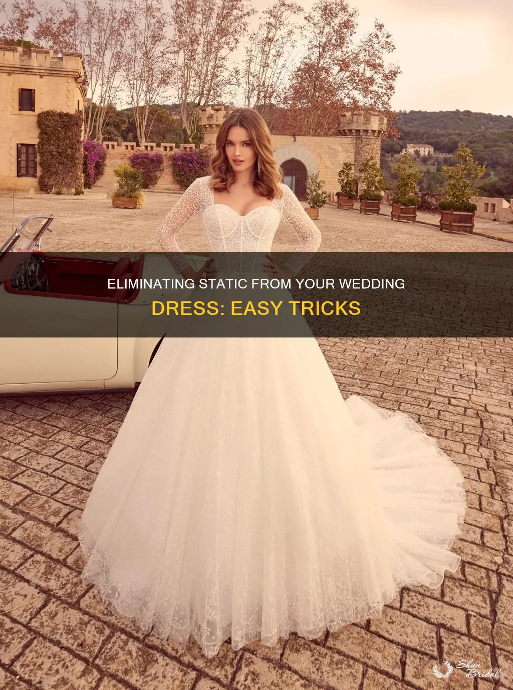 how to get static out of a wedding dress