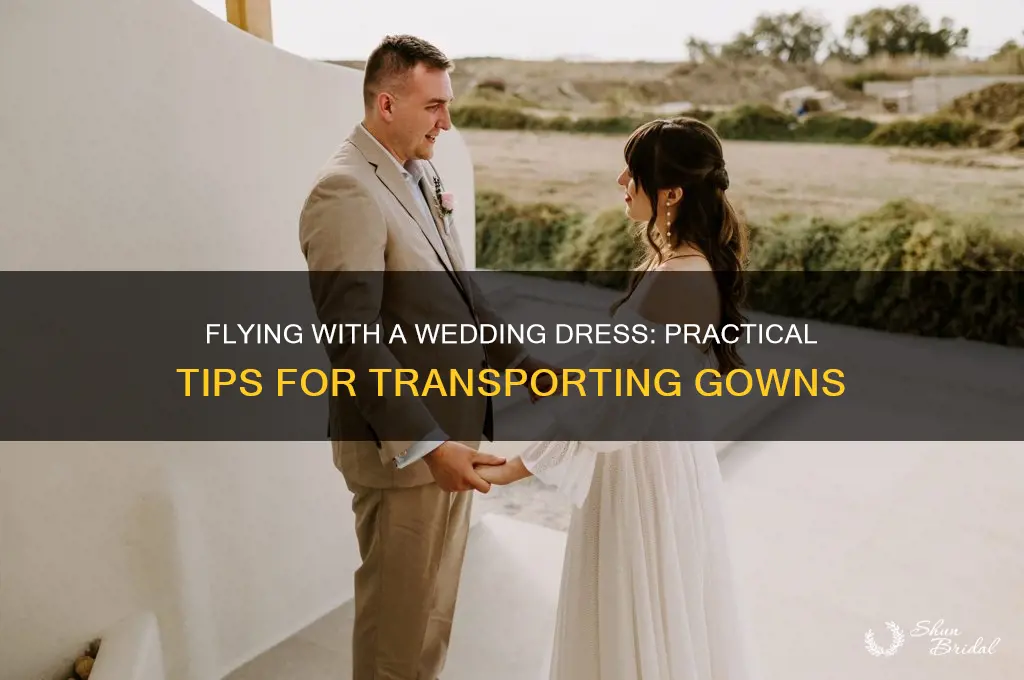 how to get wedding dress on plane