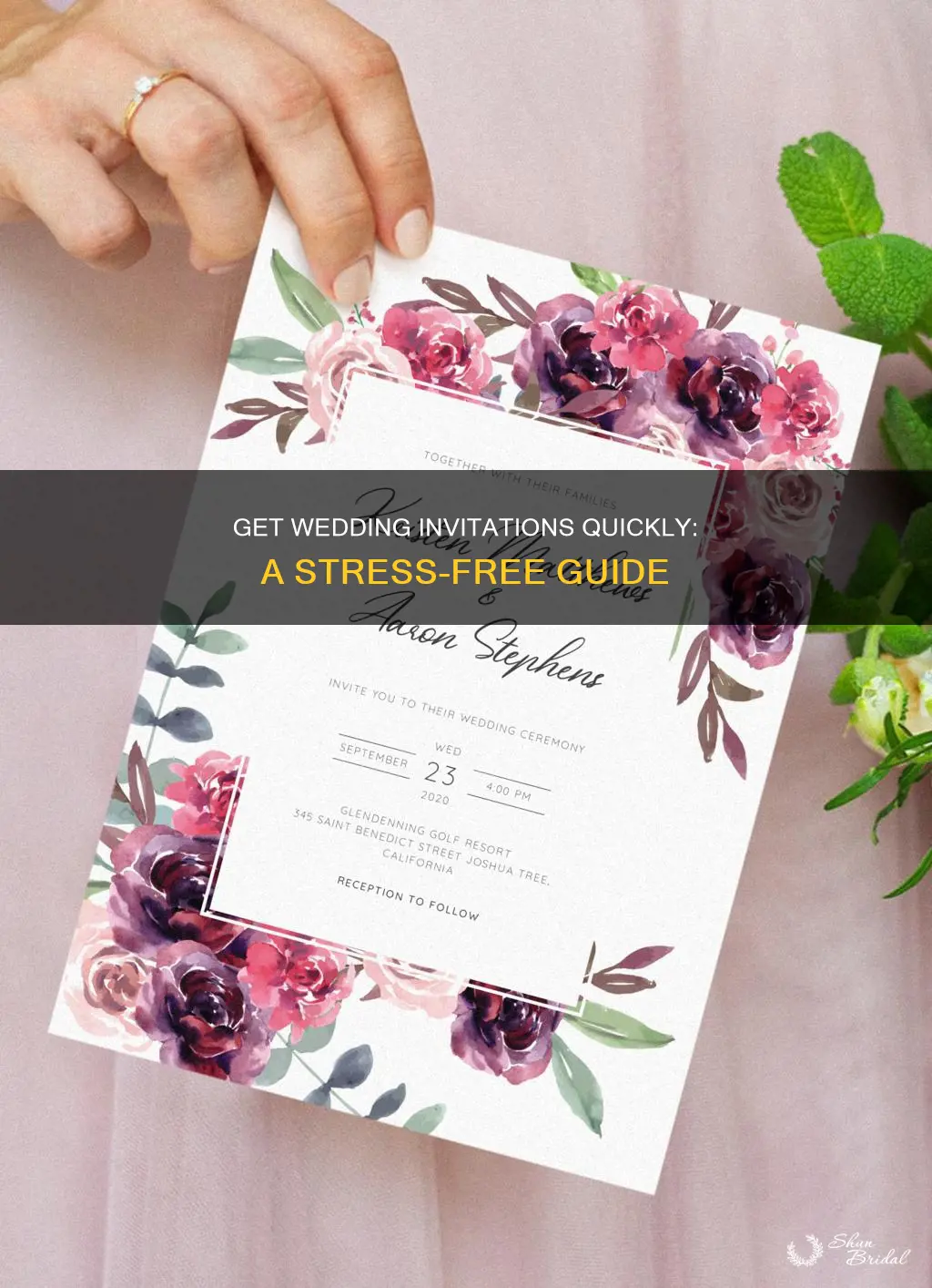 how to get wedding invitations quickly