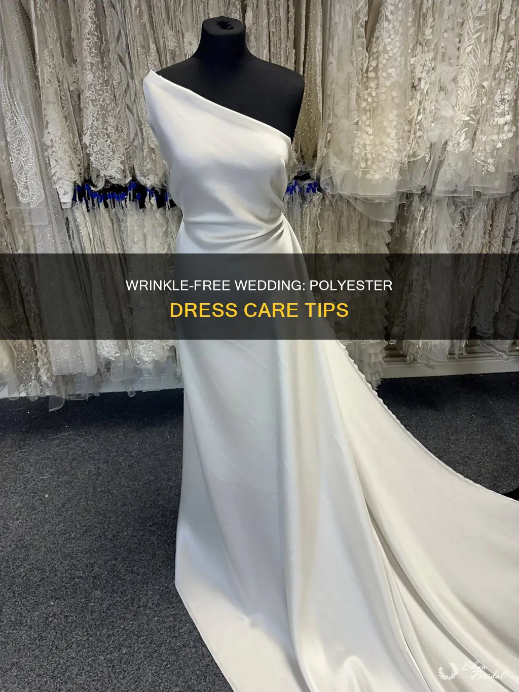 how to get wrinkles out of a polyester wedding dress