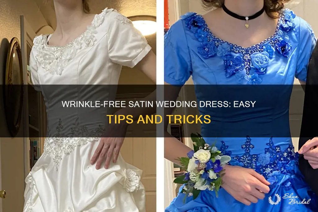 how to get wrinkles out of a satin wedding dress