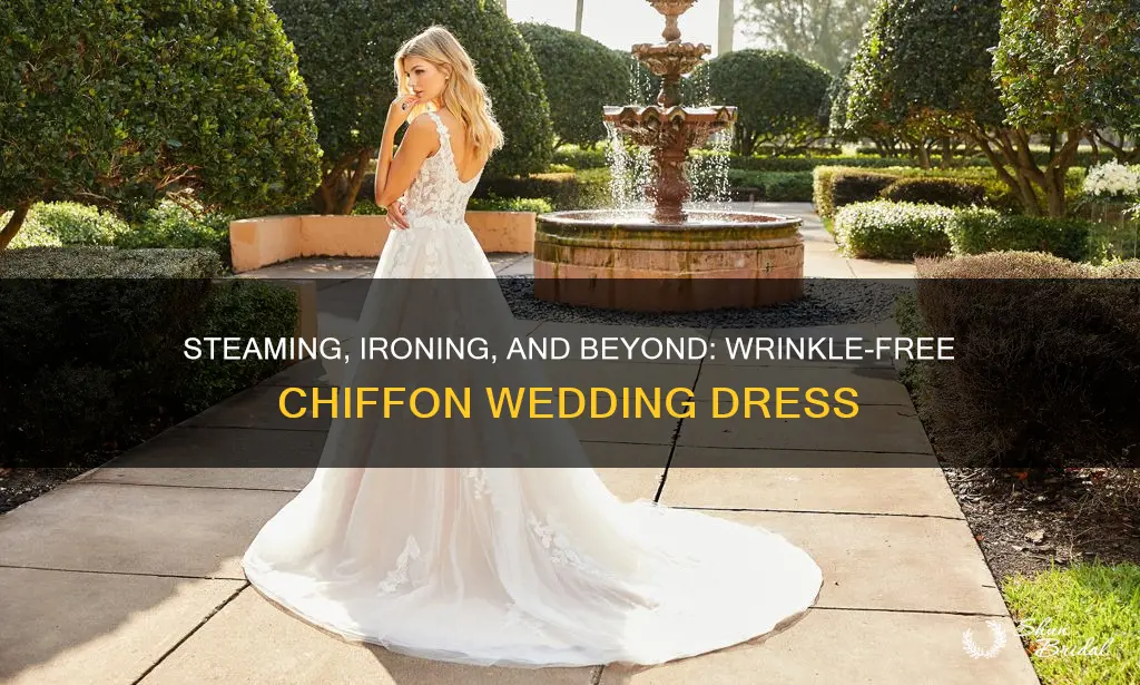 how to get wrinkles out of chiffon wedding dress