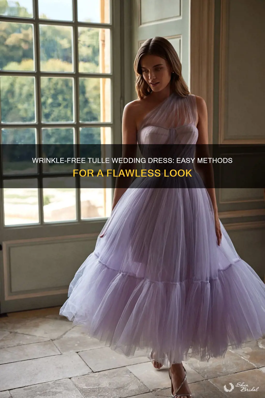 how to get wrinkles out of tulle wedding dress