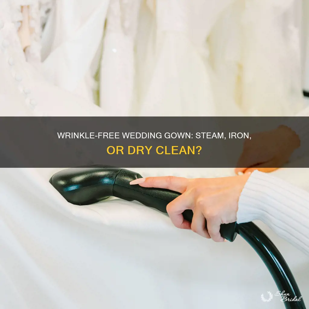 how to get wrinkles out of wedding dress
