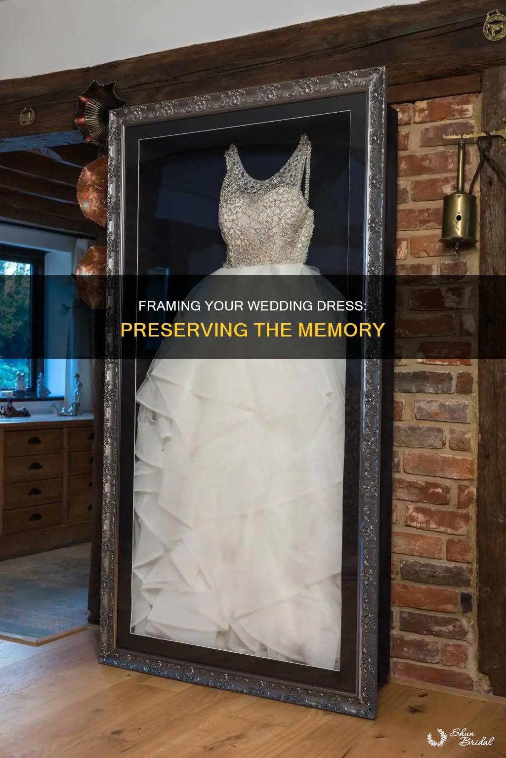 how to get your wedding dress framed