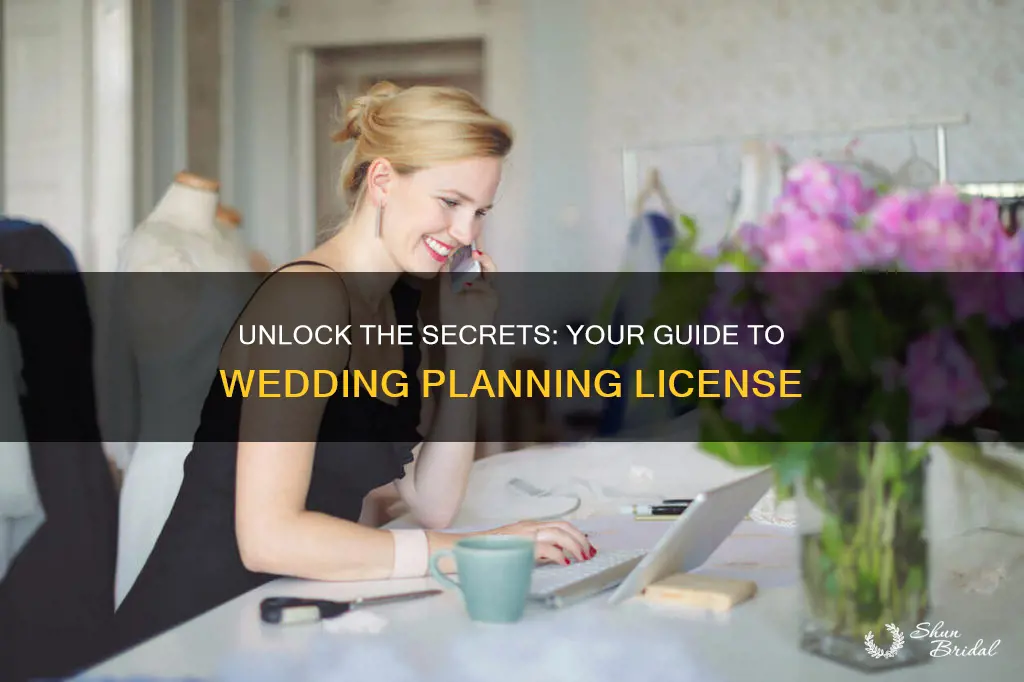 how to get your wedding planning license