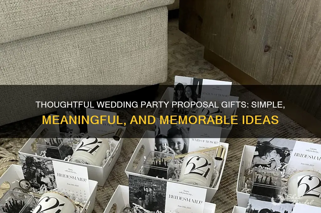 how to give a simple gift for wedding party proposal