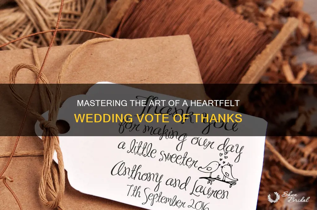 how to give vote of thanks at a wedding ceremony