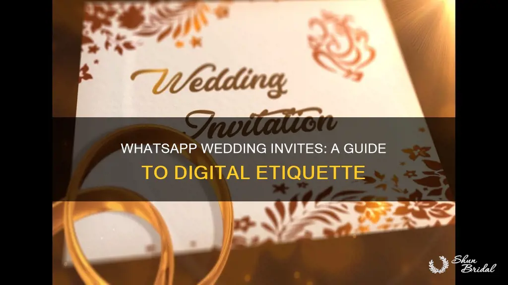 how to give wedding invitation on whatsapp