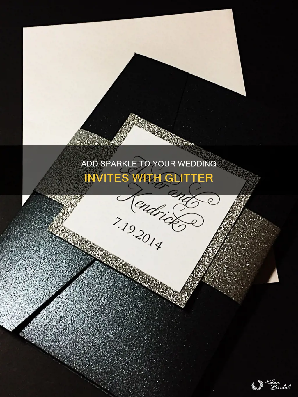 how to glitter in wedding invitations