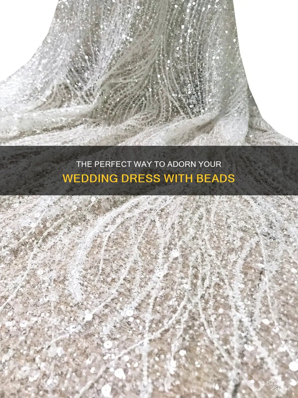 how to glue beads on a wedding dress