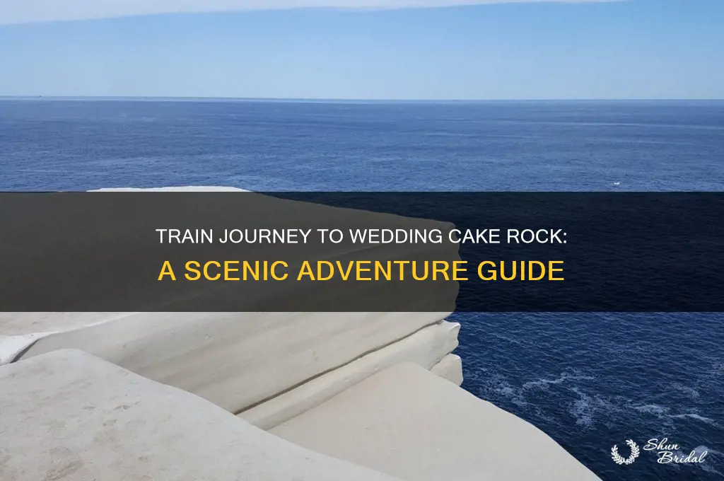 how to go to wedding cake rock by train