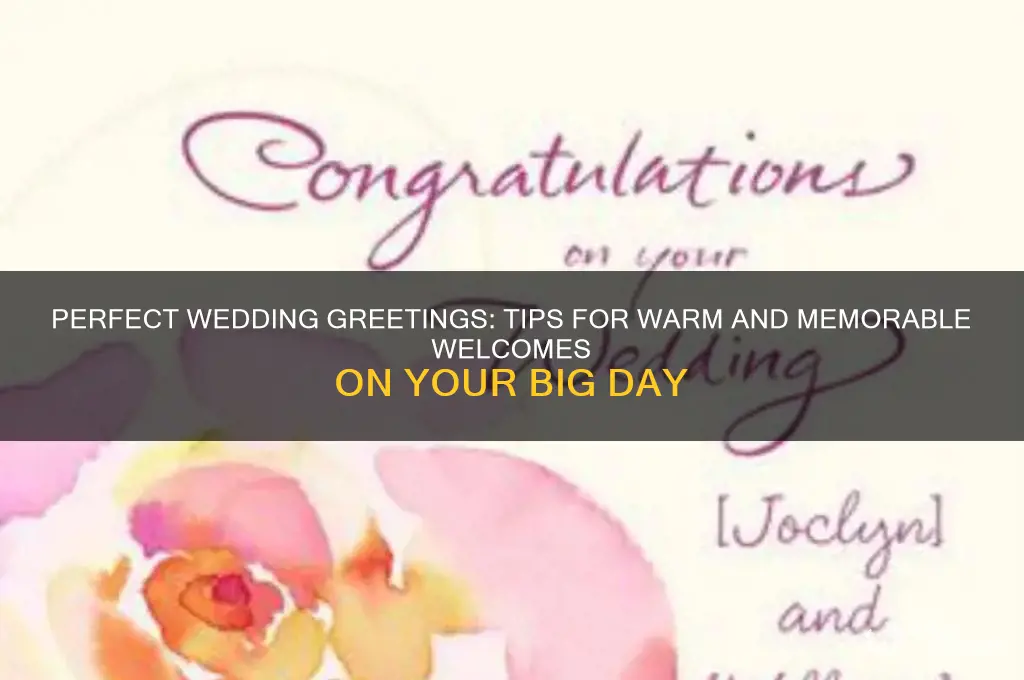 how to greet on wedding day