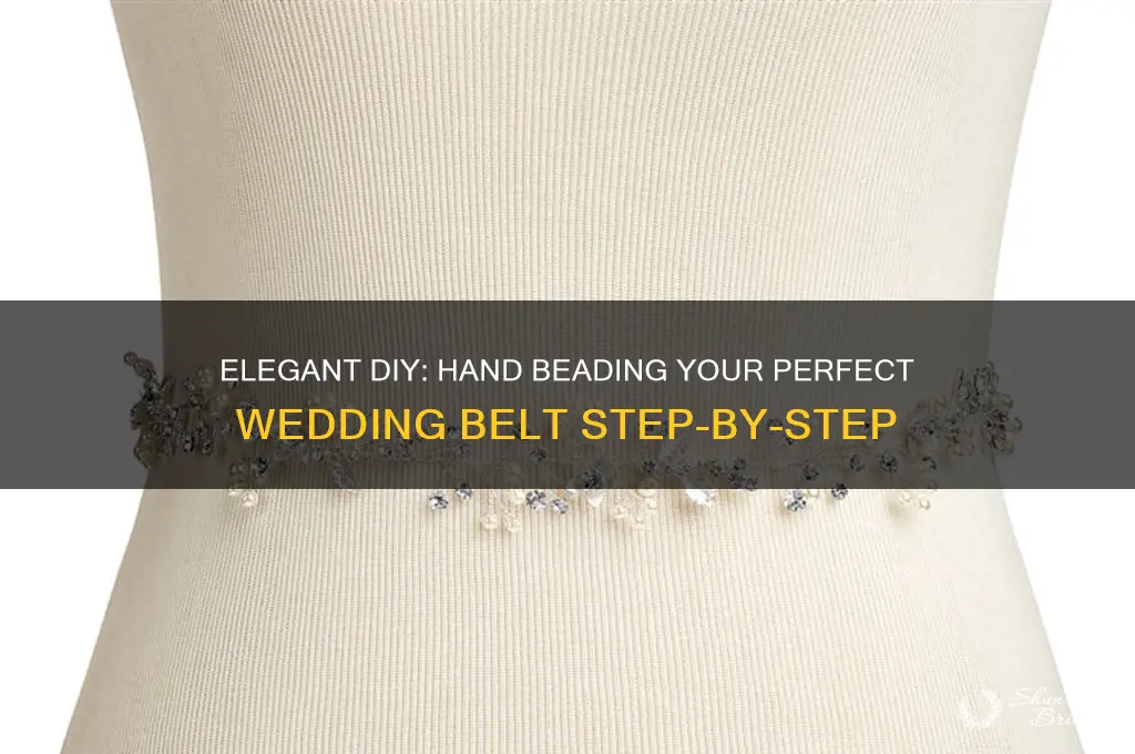 how to hand bead a wedding belt