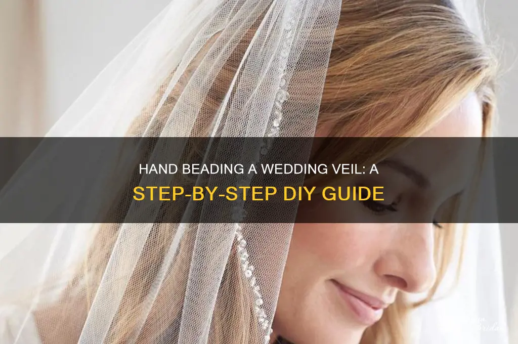 how to hand bead a wedding veil