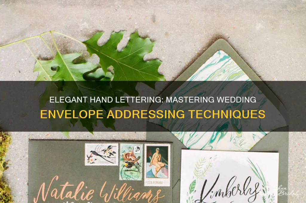 how to hand letter wedding envelopes