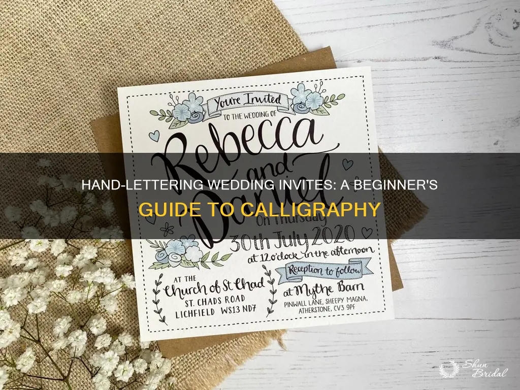 how to hand letter wedding invitations