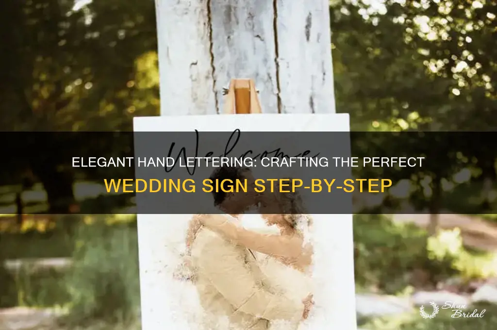 how to hand letter wedding sign