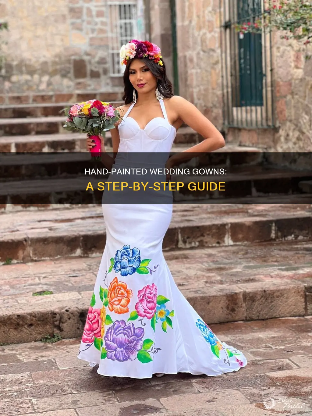 how to hand paint a wedding dress