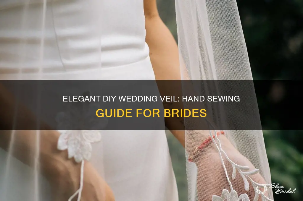 how to hand sew a wedding veil