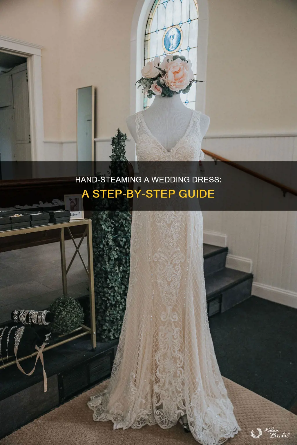 how to hand steam a wedding dress