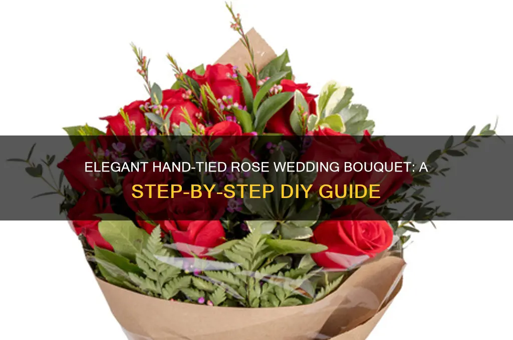 how to hand tie a rose wedding bouquet