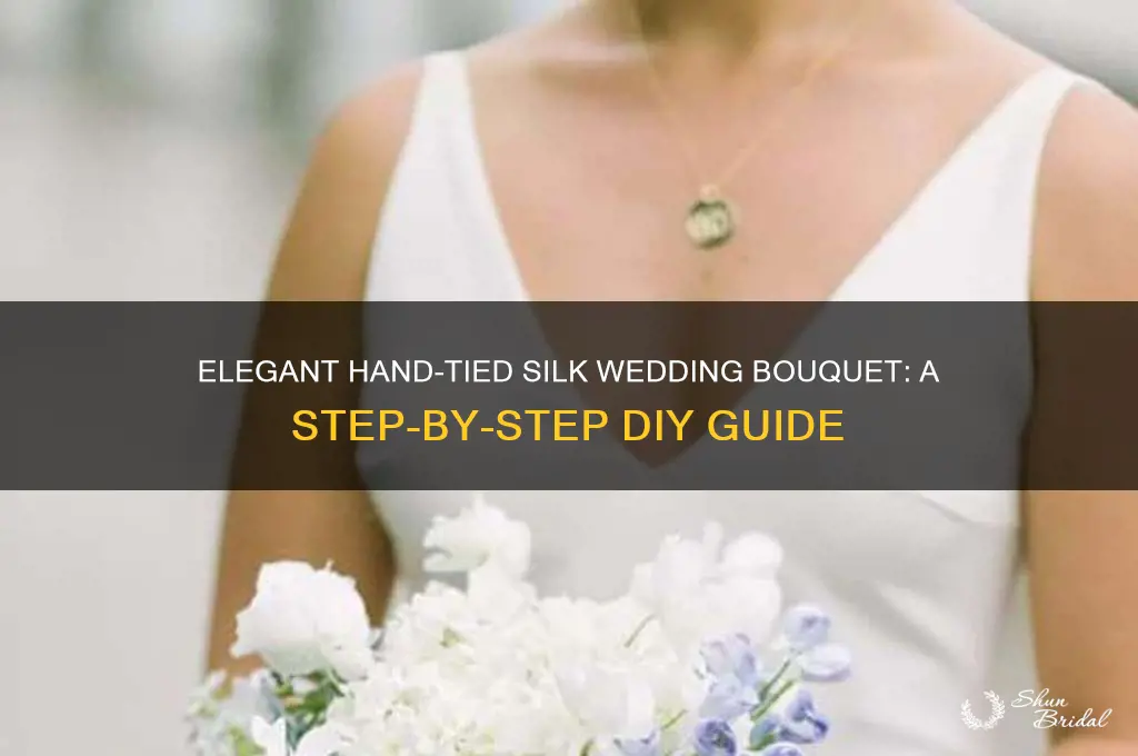 how to hand tie a silk wedding bouquet