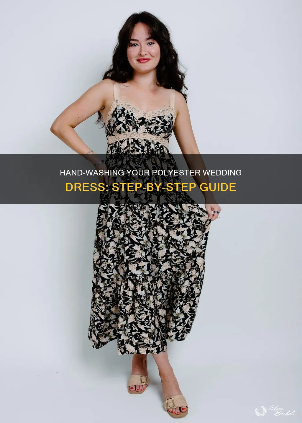 how to hand wash a polyester wedding dress