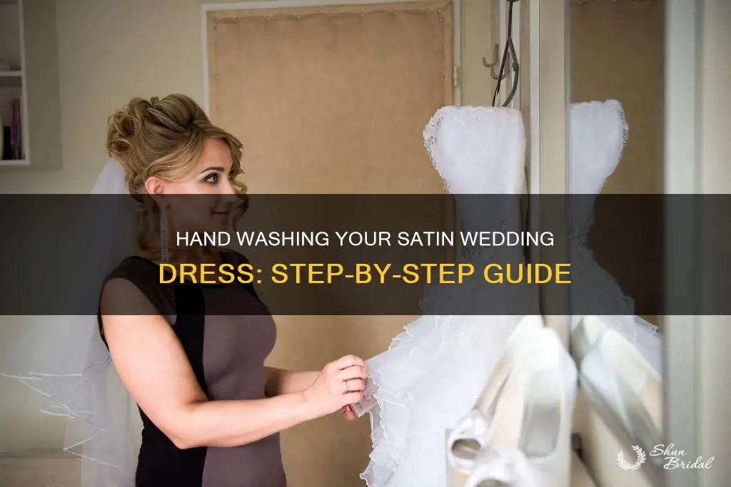 how to hand wash a satin wedding dress