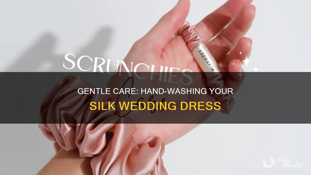 how to hand wash a silk wedding dress
