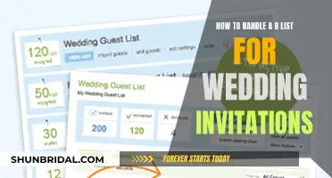 Managing Wedding Invitation Lists: Navigating the 'B' List