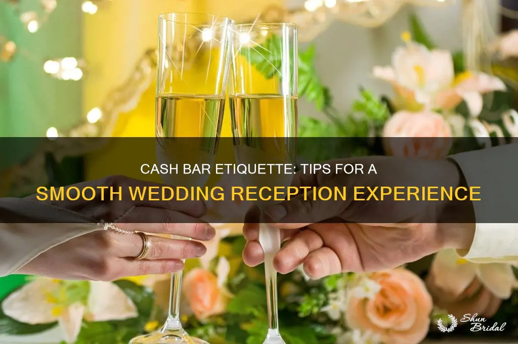 how to handle a cash bar at a wedding