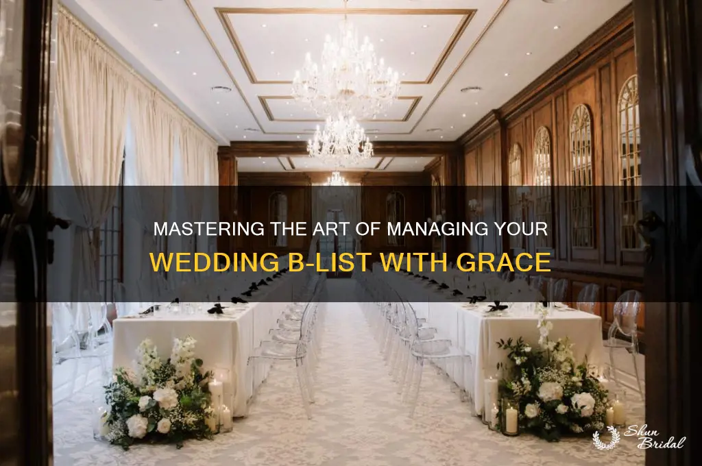 how to handle a wedding b list
