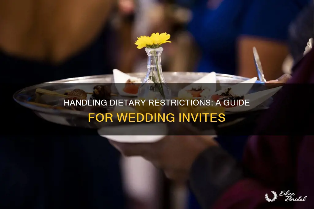 how to handle dietary restrictions on wedding invitation