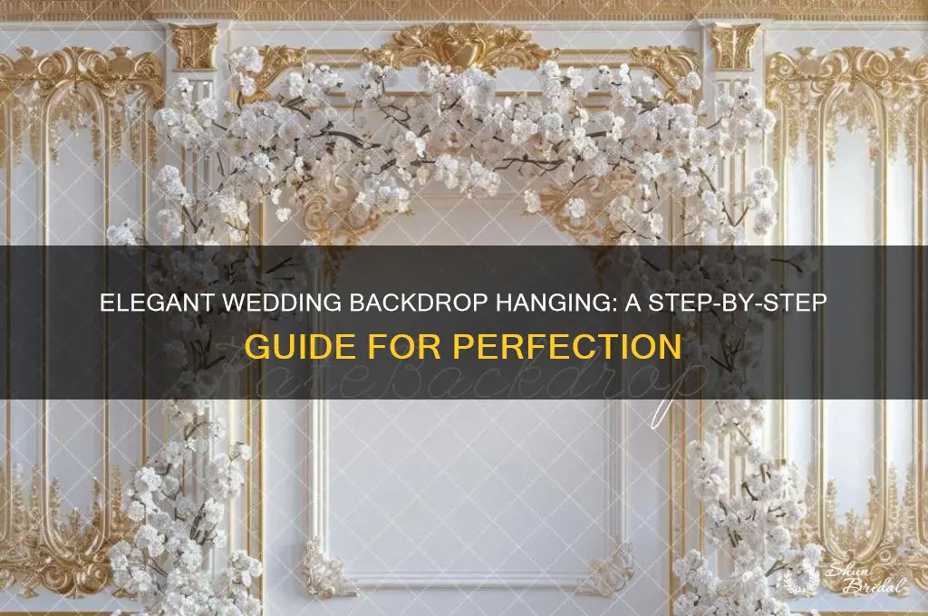 how to hang a backdrop for a wedding
