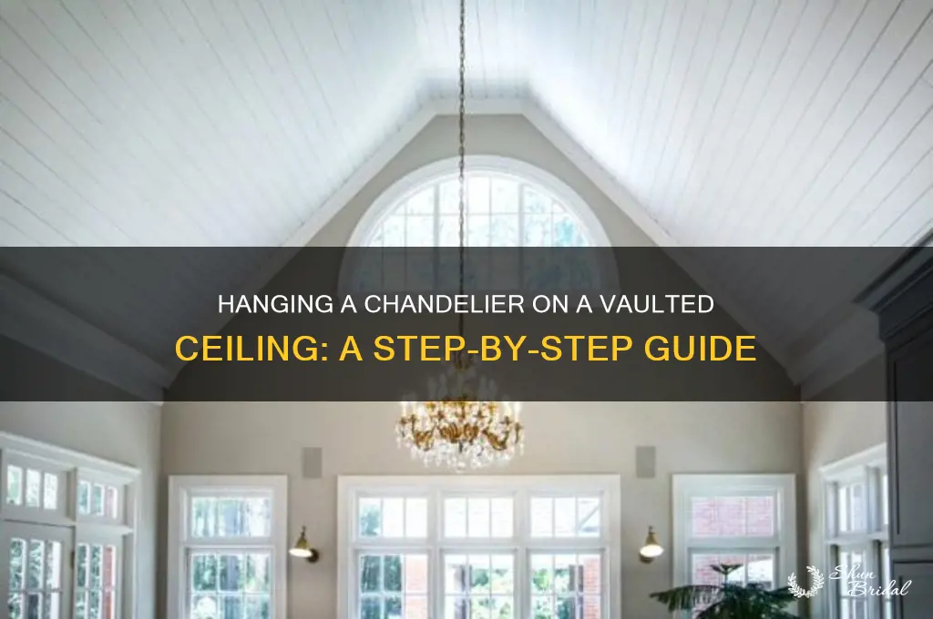 how to hang a chandelier from a vaulted veiling