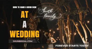 Glowing Elegance: Hanging Neon Signs for a Dreamy Wedding Ambiance