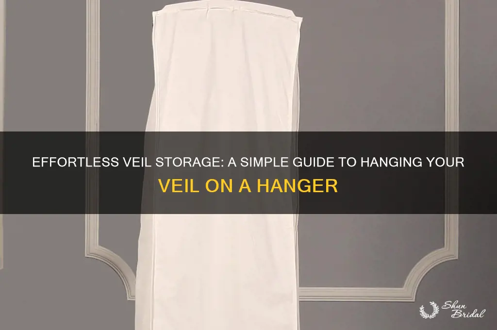 how to hang a veil on a hanger