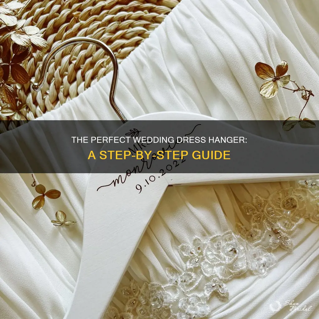 how to hang a wedding dress on a hanger