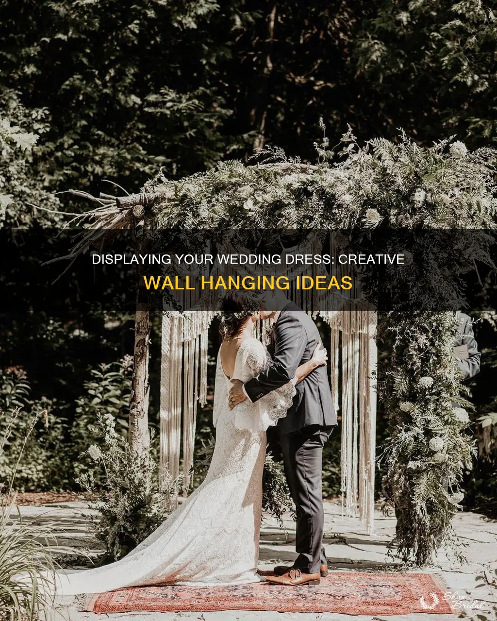how to hang a wedding dress on the wall