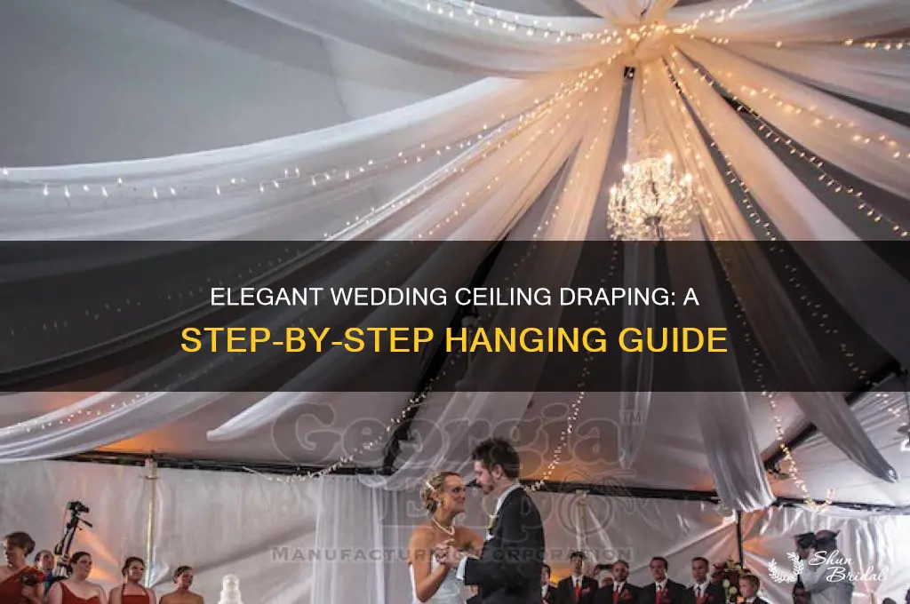 how to hang ceiling draping for weddings