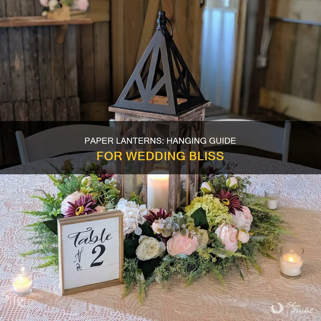 how to hang paper lanterns at wedding reception